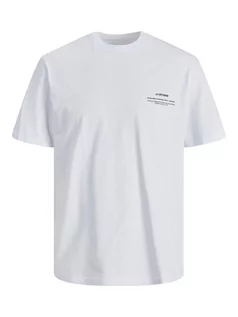 Koszulki męskie - Jack&Jones T-Shirt Felix 12224600 Biały Regular Fit - grafika 1