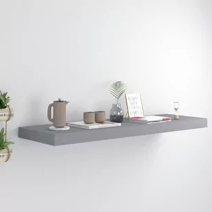 vidaXL vidaXL Półka ścienna, szara, 80 x 23,5 x 3,8 cm, MDF - Półki do salonu - miniaturka - grafika 1