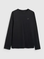 Koszulki sportowe męskie - 4F Koszulka sportowa w kolorze czarnym - miniaturka - grafika 1