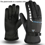 Rękawiczki - TEMU 1 Para Zimowych Ciepłych Rękawic Narciarskich Antypoślizgowych i Wiatroszczelnych dla Mężczyzn i Kobiet - Miękkie Rękawice z Nylonu o - miniaturka - grafika 1