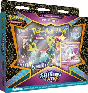 Pokemon TCG: Zestaw kart Shining Fates Mad Party Pin Collection Polteageist - Czasopisma - miniaturka - grafika 1