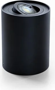 Lampa sufitowa GAMA-SR Reflektor natynkowy Oprawa natynkowa Ø96mm Reflektor obrotowy 45° Okrągły Czarny aluminium z gniazdem GU10 - Lampy sufitowe Lampa sufitowa GAMA-SR Reflektor natynkowy Oprawa natynkowa Ø96mm Reflektor obrotowy 45° Okrągły Czarny aluminium z gniazdem GU10 - Lampy sufitowe - miniaturka - grafika 1