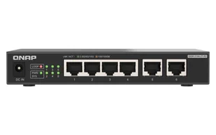 QNAP QSW-2104-2T-R2 łącza sieciowe Nie zarządzany 10G Ethernet (100/1000/10000) Komputer stacjonarny Czarny - Switche - miniaturka - grafika 1