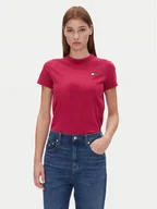 Koszulki i topy damskie - Tommy Jeans T-Shirt Tjw Reg Badge Tee DW0DW20153 Bordowy Regular Fit - miniaturka - grafika 1