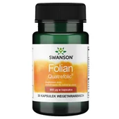 Suplementy naturalne - Swanson Folian Quatrefolic, kwas foliowy 800 μg, 30 kapsułek wegetariańskich - miniaturka - grafika 1