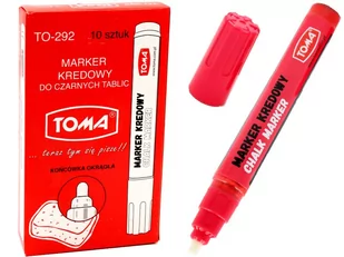 Toma Marker kredowy TO-292 4,5mm CZERWONY (końcówka okrągła) - Markery permanentne - miniaturka - grafika 1