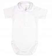 Body dla niemowląt - Body KR KOŁNIERZYK ZAOKRĄGLONY Eleganckie DLA DZIEWCZYNKI BIAŁE r 98 KLEKLE - miniaturka - grafika 1