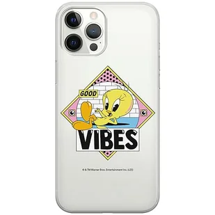 ERT GROUP etui na telefon Iphone 12 PRO MAX, case oryginalny i oficjalnie licencjonowany przez Looney Tunes, wzór Tweety 013, optymalnie dopasowane, plecki z TPU częściowo przeźroczyste - Etui i futerały do telefonów - miniaturka - grafika 1