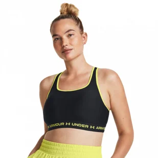 Biustonosz treningowy Under Armour UA Crossback Mid Bra - czarny - UNDER ARMOUR - Bielizna sportowa damska - miniaturka - grafika 1