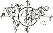 Dekoracje domu - Dekoracja na ścianę Mapa świata - 1 komplet - miniaturka - grafika 1