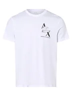 Koszulki męskie - Armani Exchange - T-shirt męski, biały - miniaturka - grafika 1
