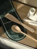 Fartuchy i rękawice kuchenne - Bawełniana podwójna rękawica plamoodporna zielonego koloru i zestaw przyborów kuchennych - miniaturka - grafika 1