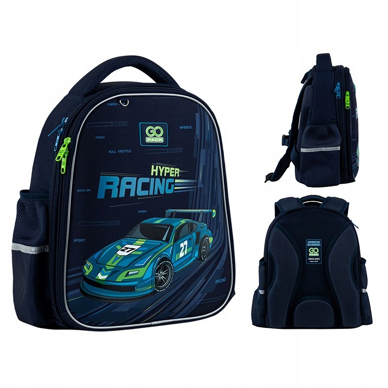 Plecak Szkolny Tornister Dla Chłopca Klasa 1-3 Niebieski Z Autem GoPack