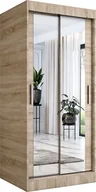Szafy - Elior Szafa przesuwna z lustrem w kolorze dąb sonoma - Edna 2X - miniaturka - grafika 1
