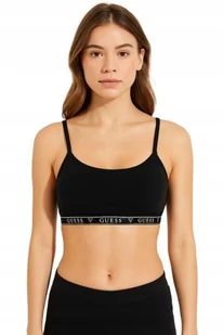 GUESS CZARNY MIĘKKI BIUSTONOSZ DAMSKI Z LOGOWANĄ TAŚMĄ XS GNA - Biustonosze - miniaturka - grafika 1