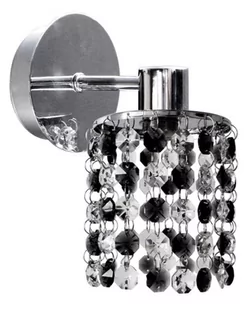 Candellux ROYAL KINKIET 1X40W G9 Chrom KRYSZTAŁKI CZARNE 21-36240 - Lampy ścienne - miniaturka - grafika 1