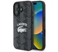 Etui i futerały do telefonów - Lacoste Monogram Vintage Logo MagSafe do iPhone 16 Czarny - miniaturka - grafika 1