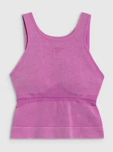 4F T-shirt Koszulka damska Różowy Xs/s - Koszulki i topy damskie - miniaturka - grafika 1