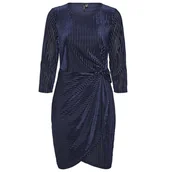 Sukienki - Sukienka damska Vero Moda Mella elegancka granatowa welurowa-M - VERO MODA - miniaturka - grafika 1