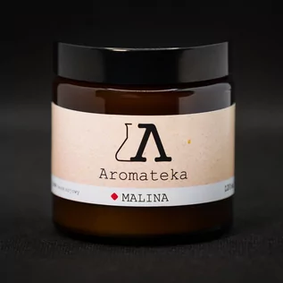 Świece - Aromateka Świeca sojowa - Malina 120ml - grafika 1