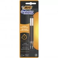 Wkłady do długopisów - BIC Wkład GEL QUICKDRY czarny blister (2) 967263 - miniaturka - grafika 1