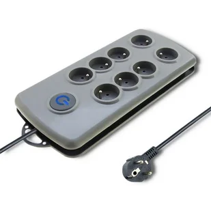 QOLTEC Listwa antyprzepięciowa Quick Switch 8 Gniazd 2.5m (50162) - Listwy zasilające - miniaturka - grafika 2