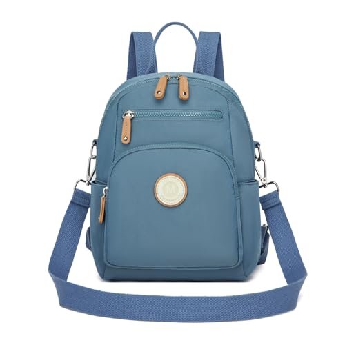 Miss Lulu Średni plecak damski, wodoodporny antykradzieżowy plecak damski 8 kieszeni, plecaki Regulowany pasek na ramię/podwójne ramię, podróże i turystyka, Niebieska, M, Casual