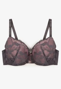 Szaro-Różowy Biustonosz z Koronką i Metaliczną Ozdobą Valzedia - Biustonosze - miniaturka - grafika 1