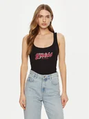 Koszulki i topy damskie - Guess Top W5RP03 KA0H1 Czarny Regular Fit - miniaturka - grafika 1