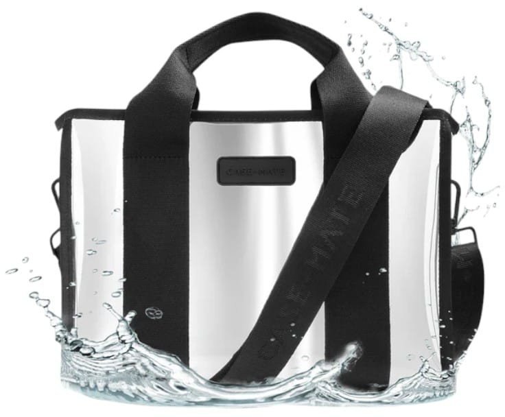 Case-Mate Mini Travel Tote Bag - Wodoodporna torba na ramię Silver Chrome