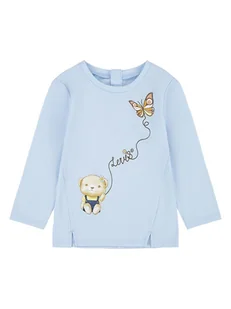 Levi's Kids Koszulka "Bear notched" w kolorze błękitnym - Kaftaniki dla niemowląt - miniaturka - grafika 1