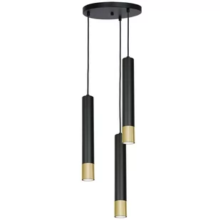 Luminex Żyrandol Nest gold/black 3 1567) - Lampy sufitowe - miniaturka - grafika 2