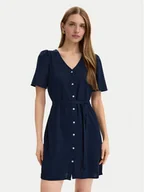Sukienki - Vero Moda Sukienka letnia Mymilo 10340466 Granatowy Regular Fit - miniaturka - grafika 1