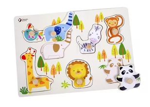 ClassicWorld Układanka z uchwytami Zoo CL3617 - Układanki dla dzieci - miniaturka - grafika 1