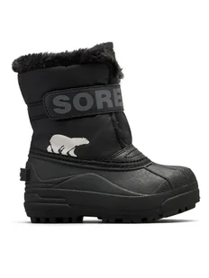 Sorel Śniegowce Snow Commander™ 2114101010 Czarny - Buty dla chłopców - miniaturka - grafika 1