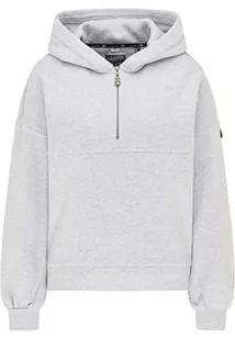 DreiMaster Damska bluza z kapturem, jasnoszary melanż, L - Bluzy damskie - miniaturka - grafika 1