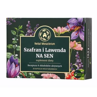 Herbal Monasterium Szafran i Lawenda na sen, Suplement diety, 30 kapsułek - Witaminy i minerały - miniaturka - grafika 1