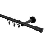 Karnisze - Karnisz Capri 240 cm pojedynczy czarny mat 19 mm Inspire - miniaturka - grafika 1