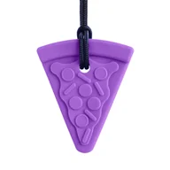 Gryzaki dla dzieci - Gryzak Terapeutyczny ARK, Naszyjnik w kształcie Kawałka Pizzy Fioletowy - Twardy - miniaturka - grafika 1