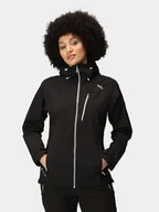 Odzież trekkingowa damska - Regatta Kurtka przeciwdeszczowa Birchdale RWW300 Czarny Regular Fit - miniaturka - grafika 1