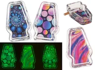Dekoracje domu - Szklana popielniczka świeci w ciemności - lampa psychodeliczna - miniaturka - grafika 1