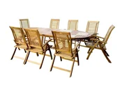 Meble ogrodowe - Hecht Royal Set Meble Ogrodowe Zestaw Mebli Ogrodowych Stół + 8 Krzeseł Drzewo Akacja Ewimax - miniaturka - grafika 1
