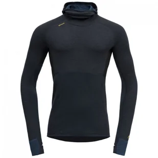 Męska bluza Devold Tuvegga Merino Hoodie Man Rozmiar: L / Kolor: czarny/niebieski - Bluzy sportowe męskie - miniaturka - grafika 1