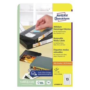Avery Zweckform Etykiety ZF 147.3*20 4746 (25) Stick&Lift VIDEO ILK - Etykiety do drukarek - miniaturka - grafika 2