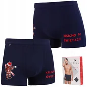 Majtki męskie - Bokserki Świąteczne Męskie Wygodne Prezent na Święta PIERNIK MORAJ 1szt XXL - miniaturka - grafika 1