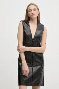 Sisley sukienka kolor czarny mini rozkloszowana 4S6DLV06O - Sukienki - miniaturka - grafika 1