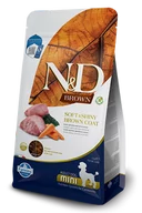 Sucha karma dla psów - FARMINA N&D Brown Dog Lamb, Spirulina& Carrot Adult Mini 2kg - miniaturka - grafika 1