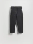 Spodnie damskie - Reserved - Jeansy mom fit - szary - miniaturka - grafika 1