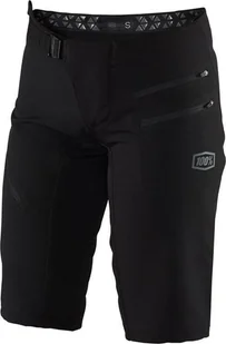 100% Szorty damskie 100% AIRMATIC Womens Shorts black roz. S NEW 2021 - Spodenki rowerowe - miniaturka - grafika 1
