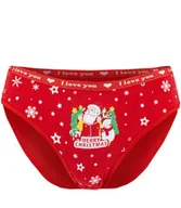 Bielizna nocna - Damskie FIGI świąteczne majtki z mikołajem idealne na prezent-L - miniaturka - grafika 1